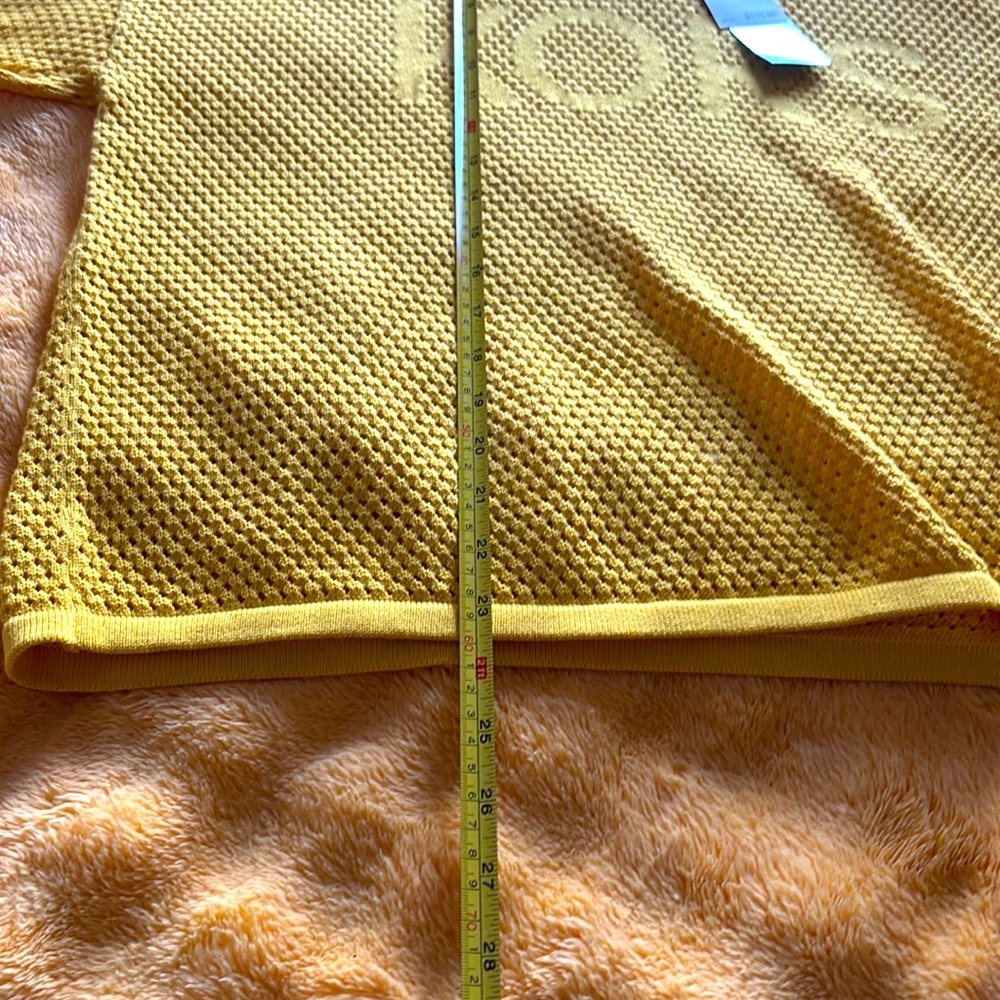 Michael Kors Yellow Crew Neck Sweater with Textured Knit - Picture 9 of 11